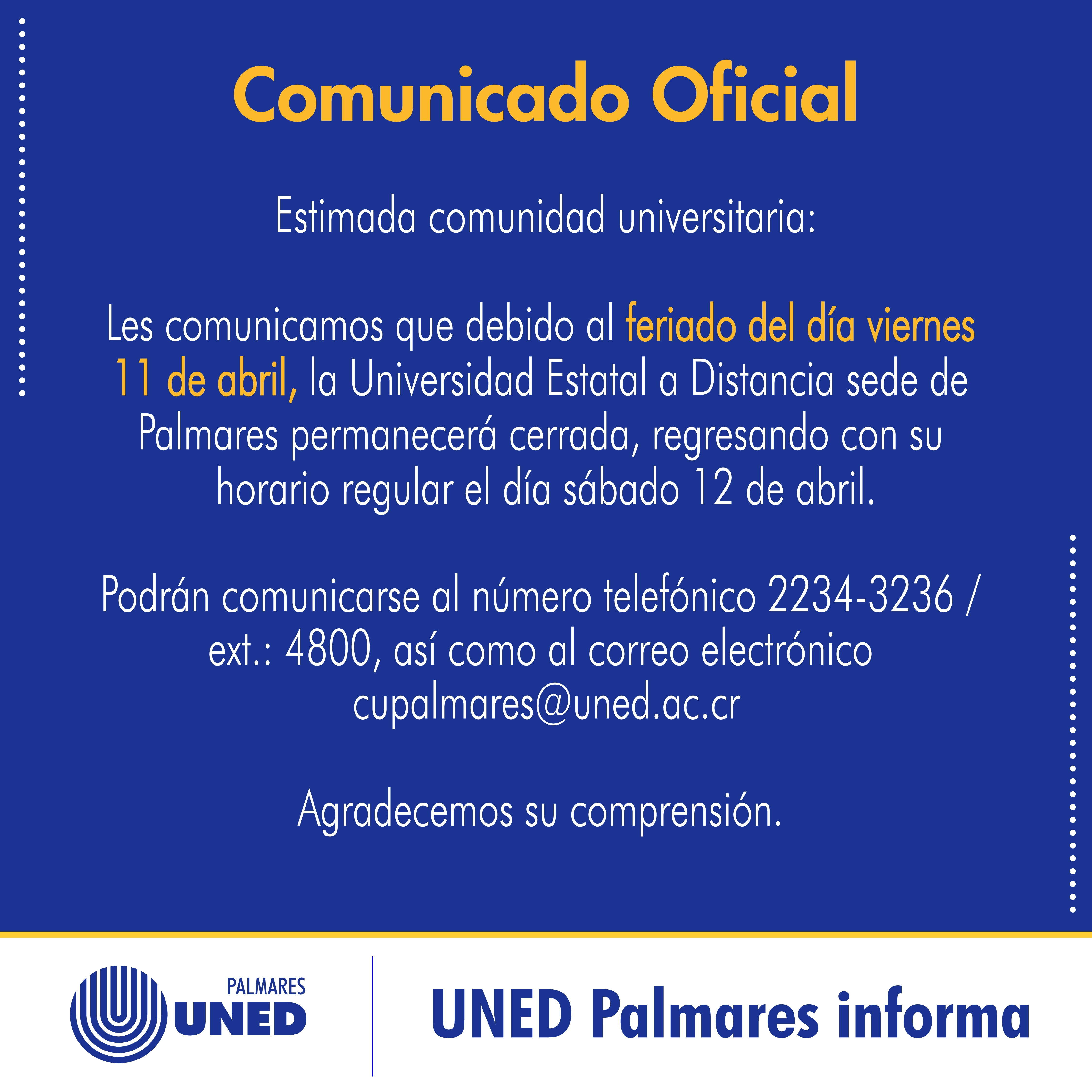 027 Comunicado Oficial 11 de abril