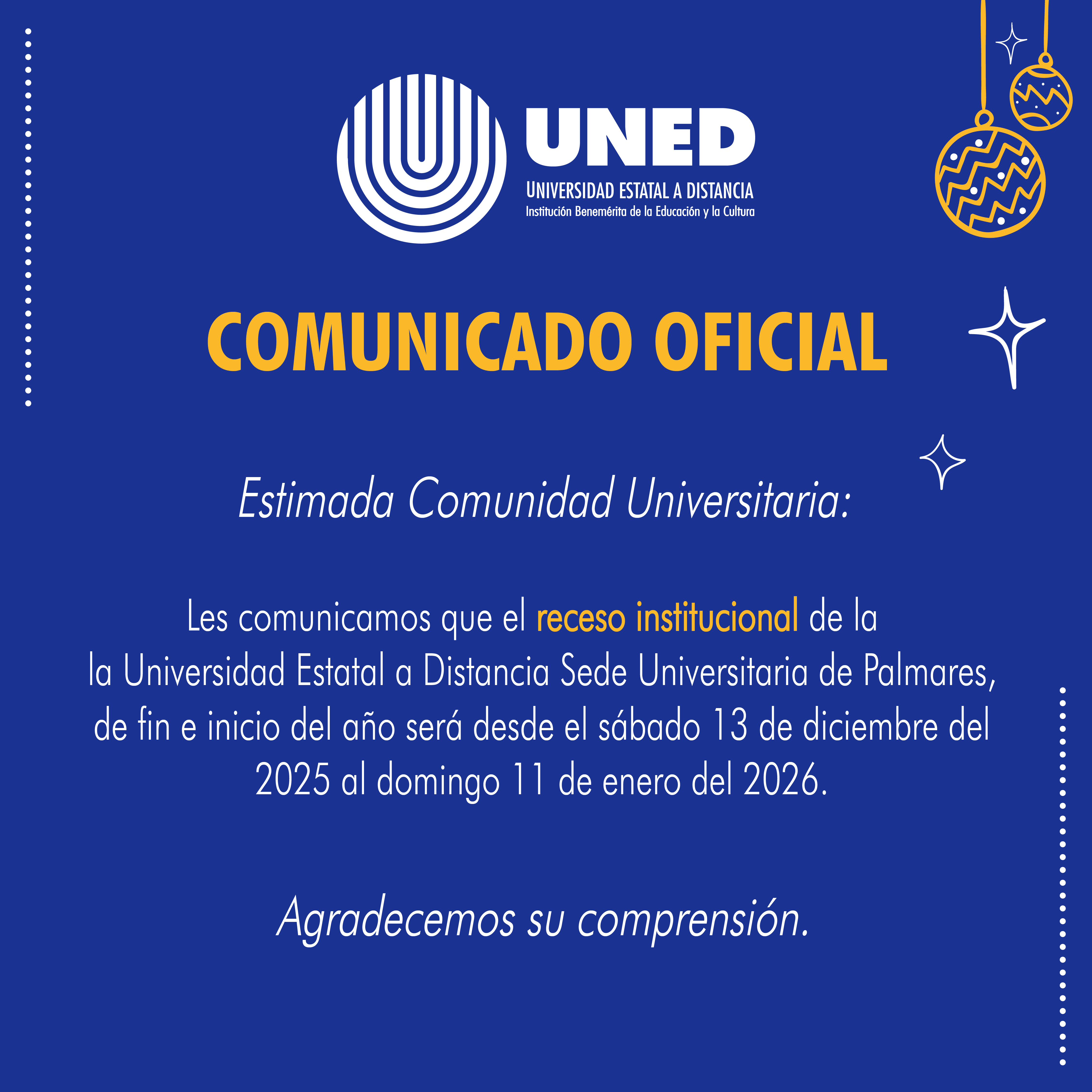 086 Receso Institucional