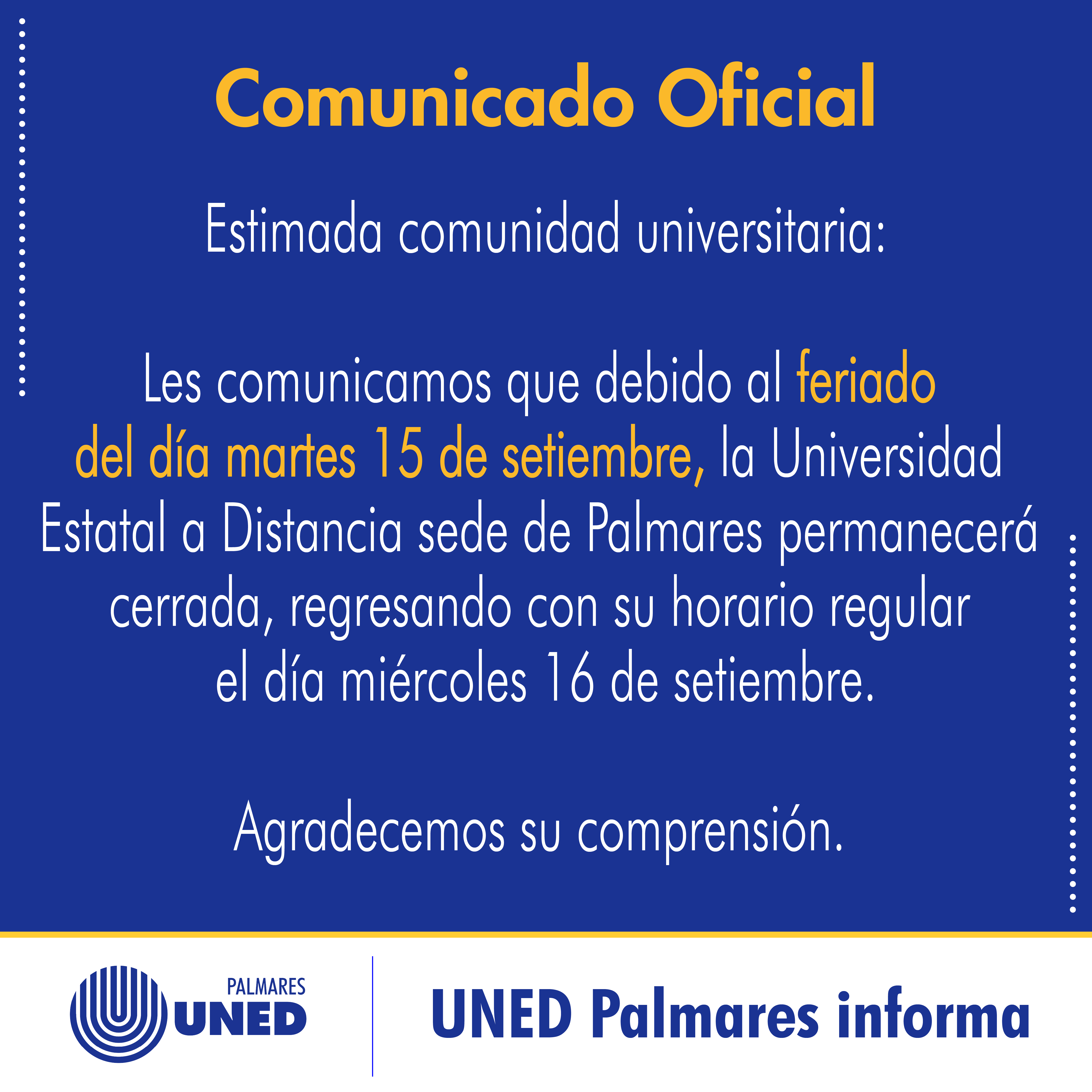 066 Comunicado 15 setiembre