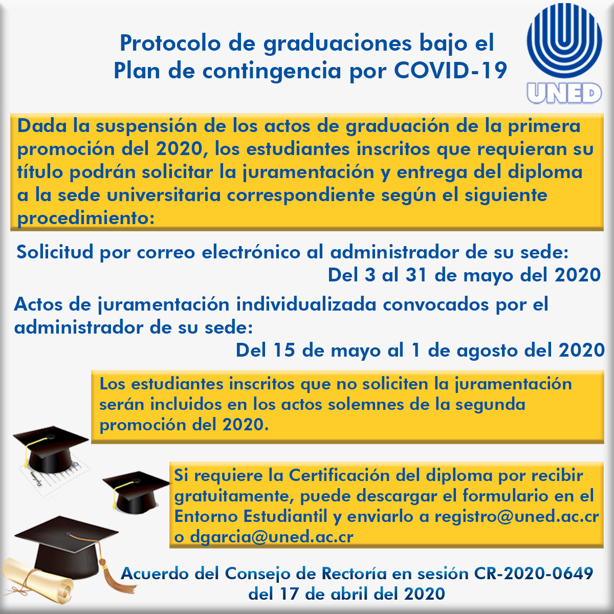 Protocolo graduaciones primera promocion