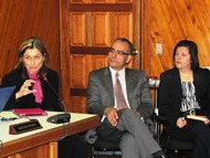 Sra. Maryleana Méndez Jiménez, Sr. Oscar Benavides y Rosemary Serrano, Asesora de SUTEL