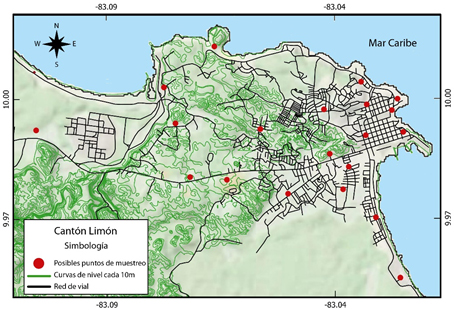 Mapa zona de estudio