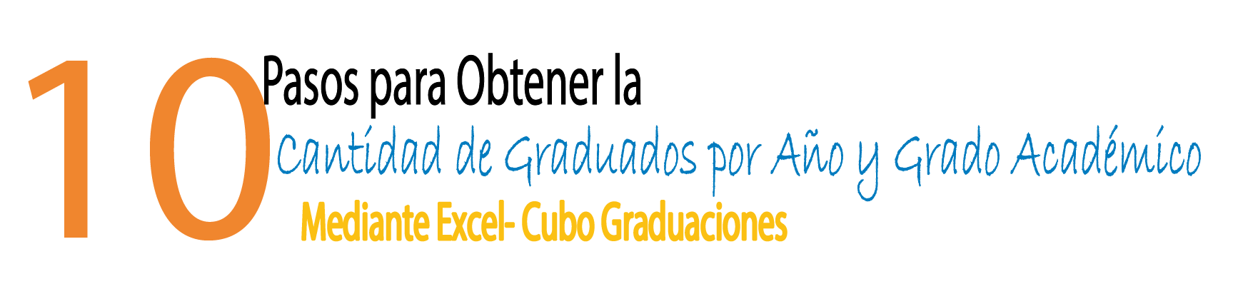 10 pasos para obtener la cantidad de graduados por año y grado academico